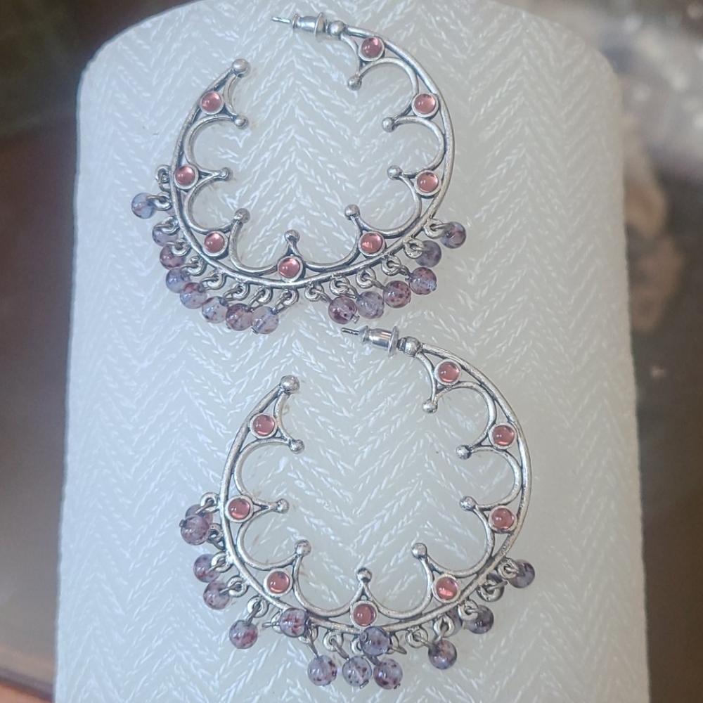 Purple earrings